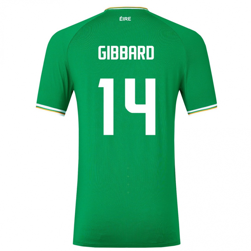 Niño Fútbol Camiseta Irlanda Joseph Gibbard #14 Verde 1ª Equipación 24-26 Argentina