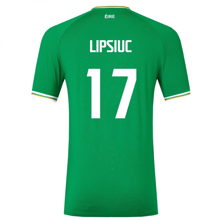 Niño Fútbol Camiseta Irlanda Darius Lipsiuc #17 Verde 1ª Equipación 24-26 Argentina