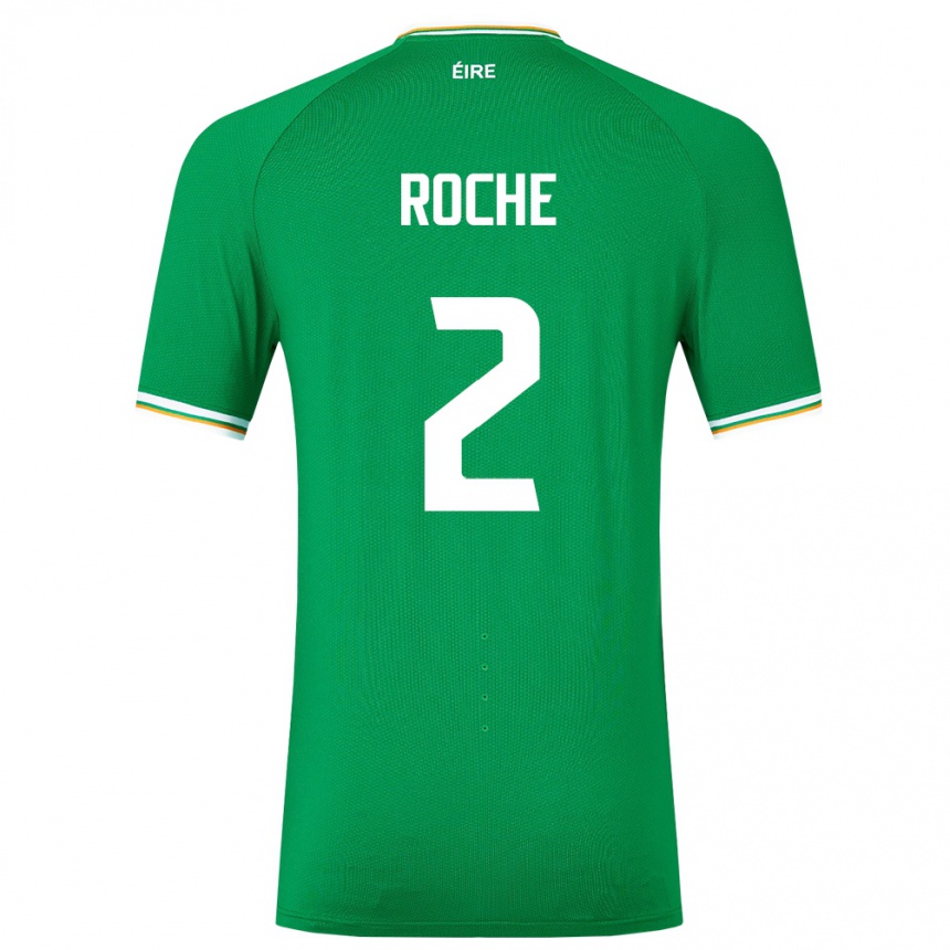 Niño Fútbol Camiseta Irlanda James Roche #2 Verde 1ª Equipación 24-26 Argentina