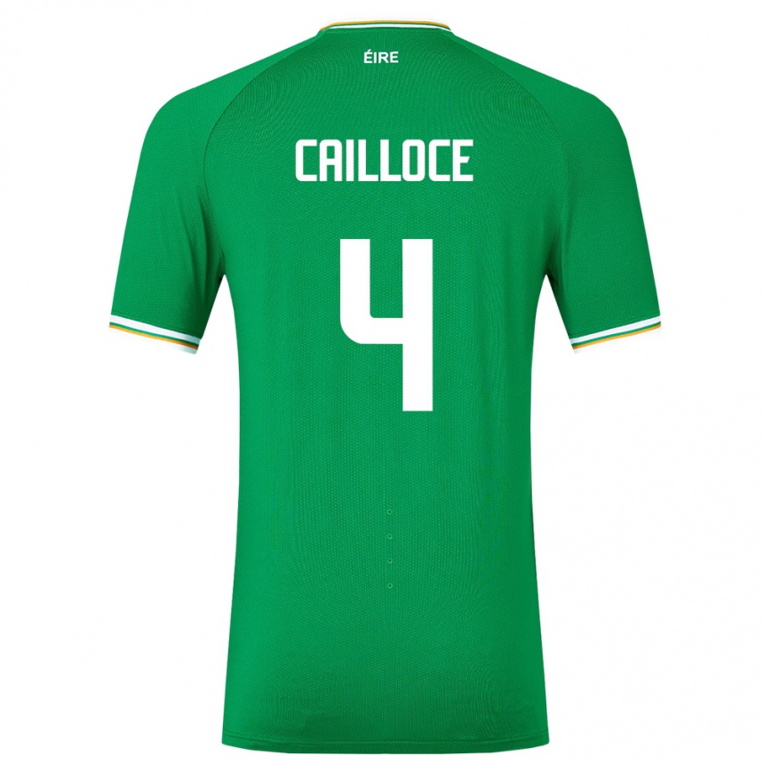 Niño Fútbol Camiseta Irlanda Luca Cailloce #4 Verde 1ª Equipación 24-26 Argentina