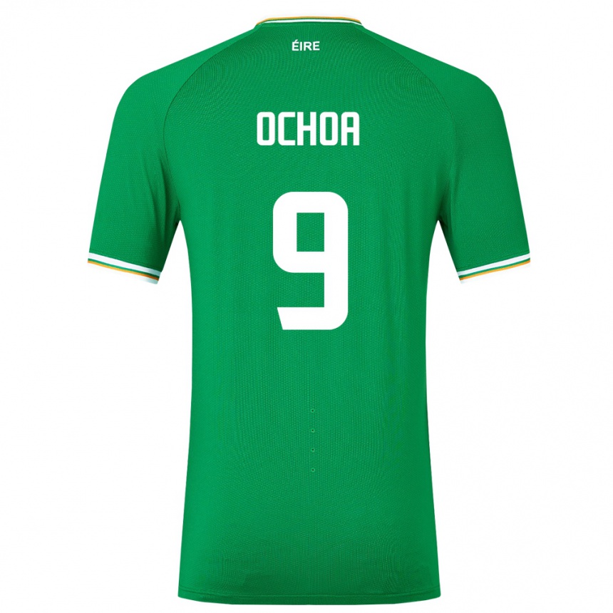 Niño Fútbol Camiseta Irlanda Aarón Ochoa #9 Verde 1ª Equipación 24-26 Argentina