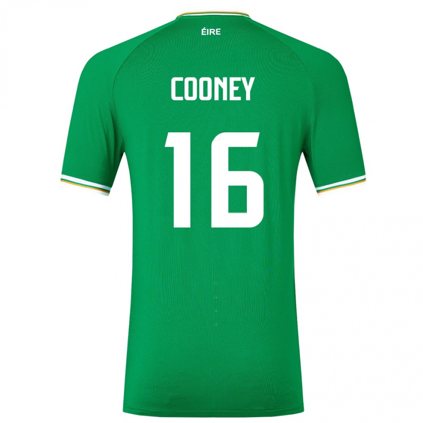 Niño Fútbol Camiseta Irlanda Oisin Cooney #16 Verde 1ª Equipación 24-26 Argentina