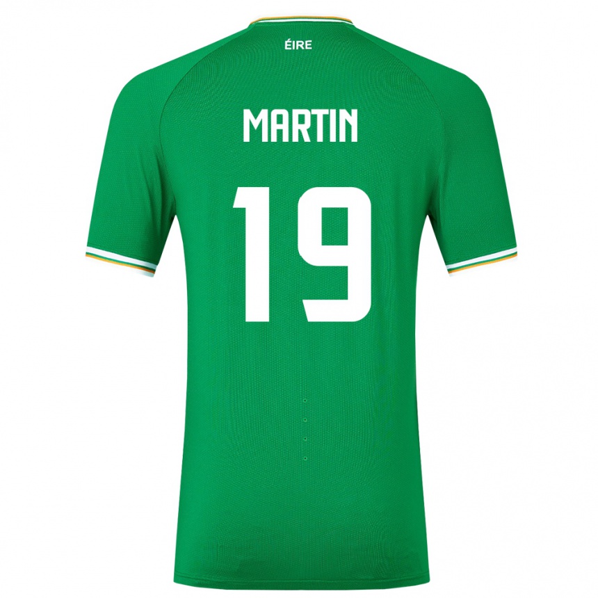 Niño Fútbol Camiseta Irlanda William Martin #19 Verde 1ª Equipación 24-26 Argentina