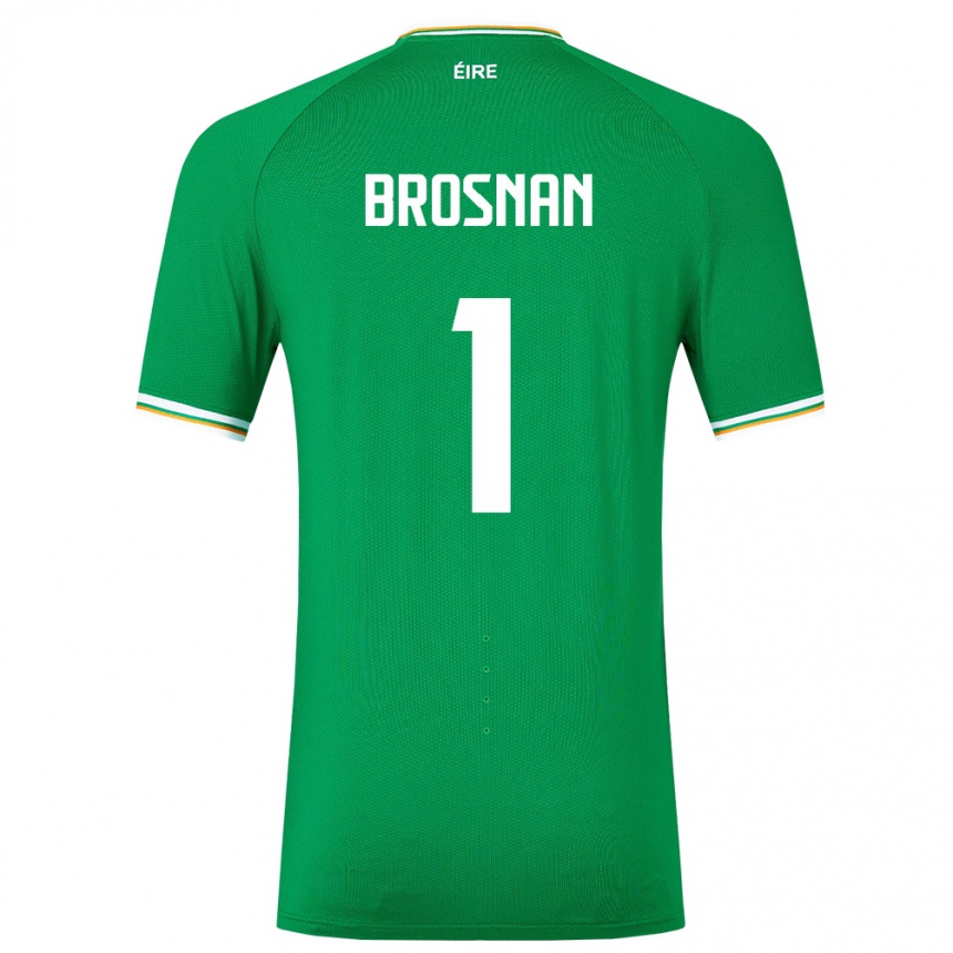 Niño Fútbol Camiseta Irlanda Courtney Brosnan #1 Verde 1ª Equipación 24-26 Argentina