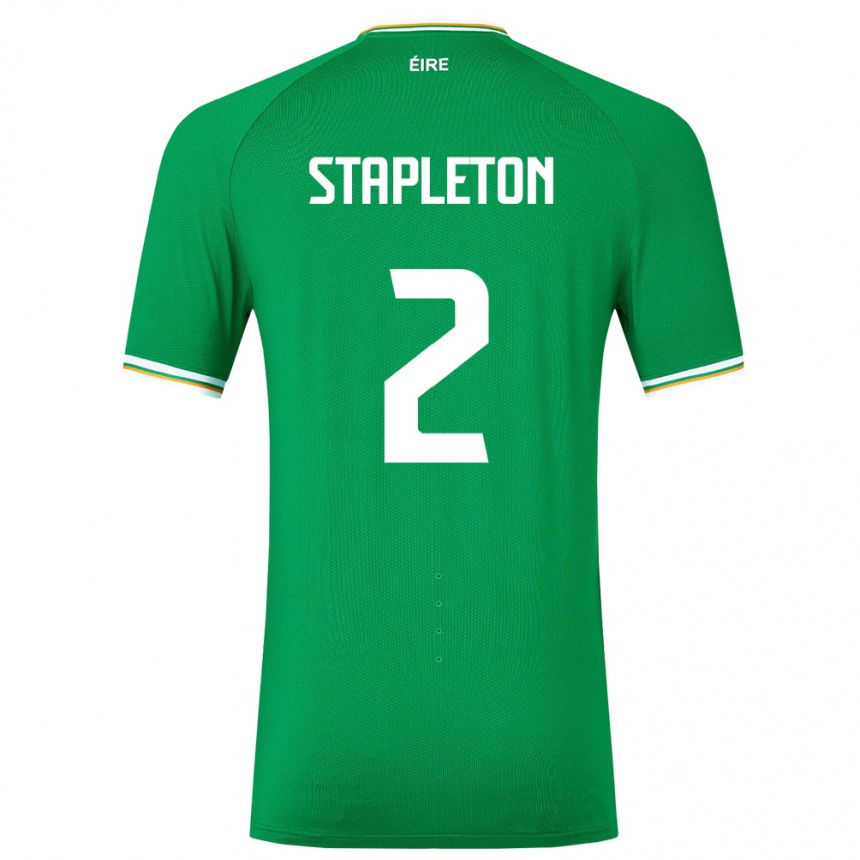 Niño Fútbol Camiseta Irlanda Jessie Stapleton #2 Verde 1ª Equipación 24-26 Argentina