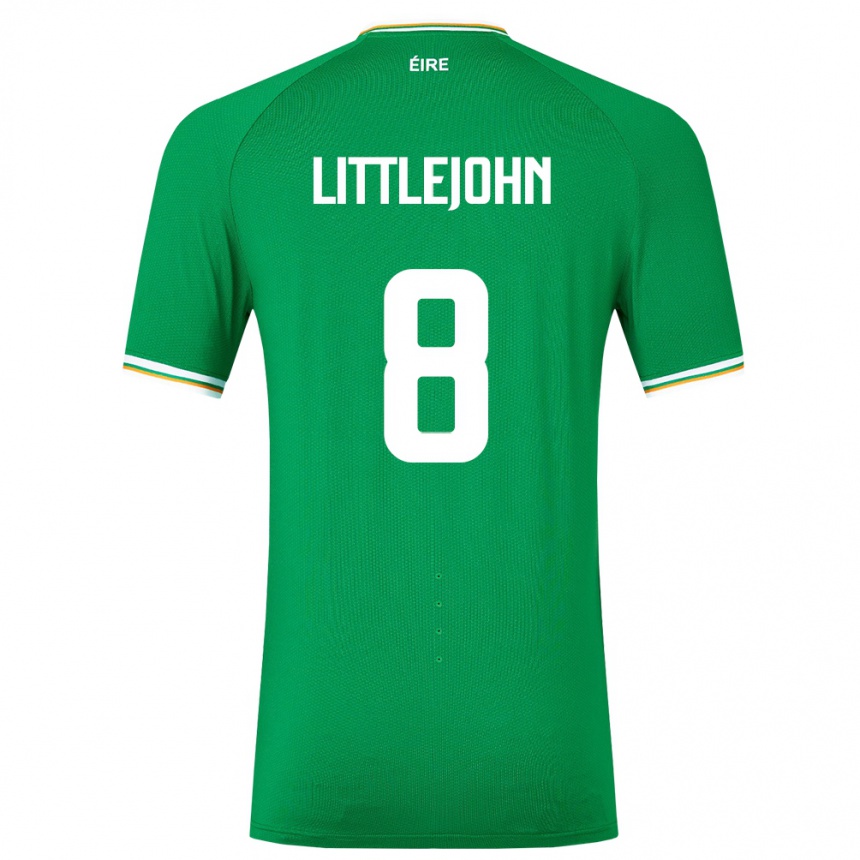 Niño Fútbol Camiseta Irlanda Ruesha Littlejohn #8 Verde 1ª Equipación 24-26 Argentina