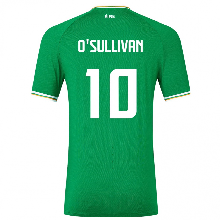 Niño Fútbol Camiseta Irlanda Denise O'sullivan #10 Verde 1ª Equipación 24-26 Argentina