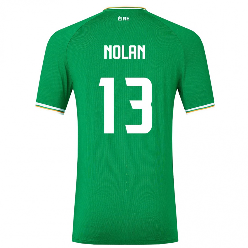 Niño Fútbol Camiseta Irlanda Hayley Nolan #13 Verde 1ª Equipación 24-26 Argentina