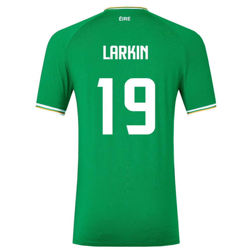 Niño Fútbol Camiseta Irlanda Abbie Larkin #19 Verde 1ª Equipación 24-26 Argentina