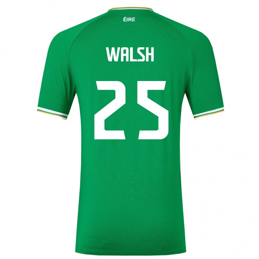 Niño Fútbol Camiseta Irlanda Megan Walsh #25 Verde 1ª Equipación 24-26 Argentina