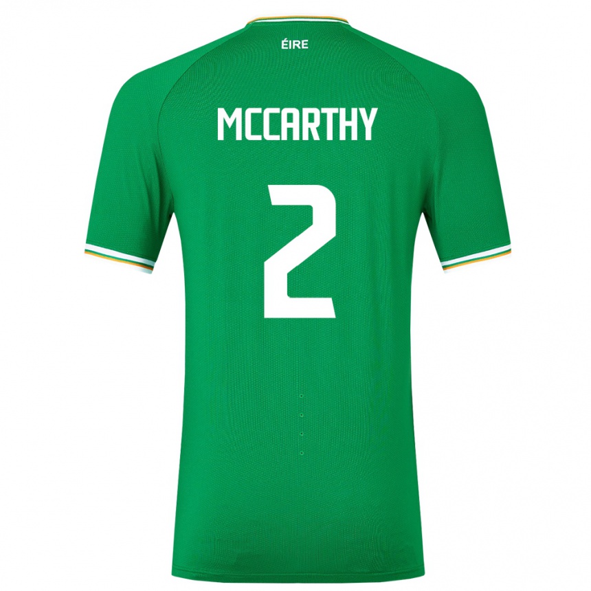 Niño Fútbol Camiseta Irlanda Savannah Mccarthy #2 Verde 1ª Equipación 24-26 Argentina