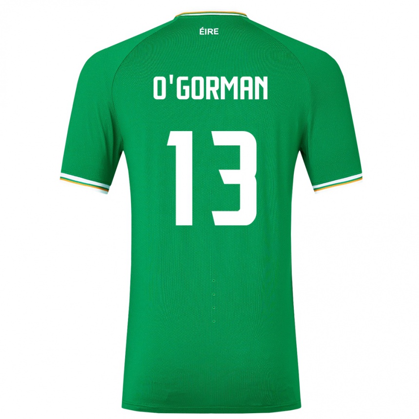 Niño Fútbol Camiseta Irlanda Áine O'gorman #13 Verde 1ª Equipación 24-26 Argentina