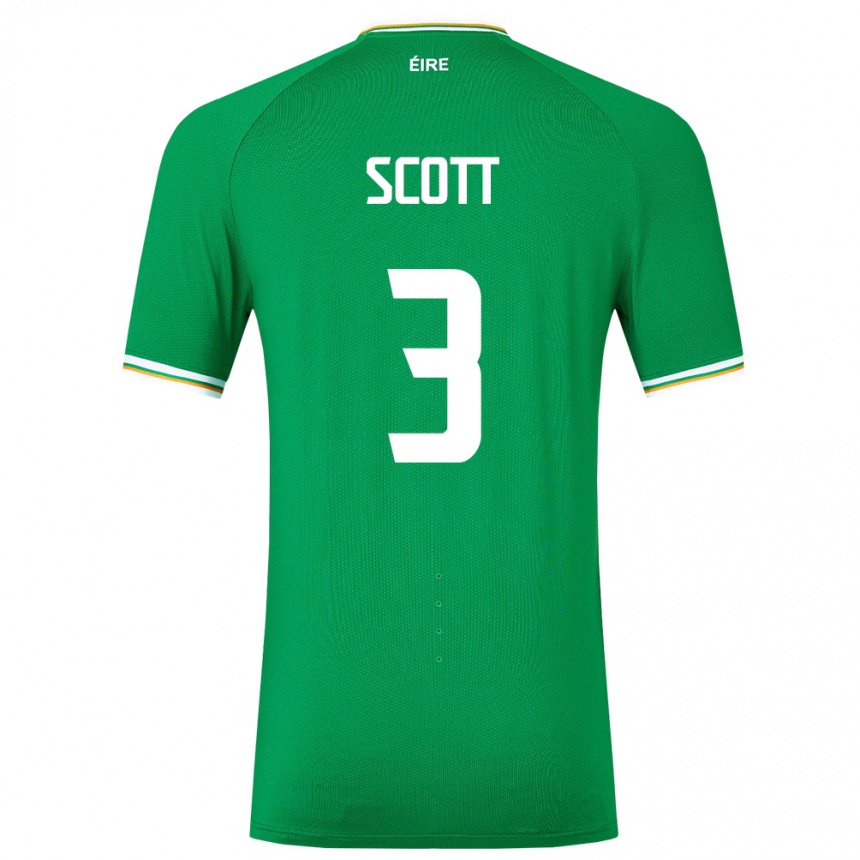 Niño Fútbol Camiseta Irlanda Harriet Scott #3 Verde 1ª Equipación 24-26 Argentina