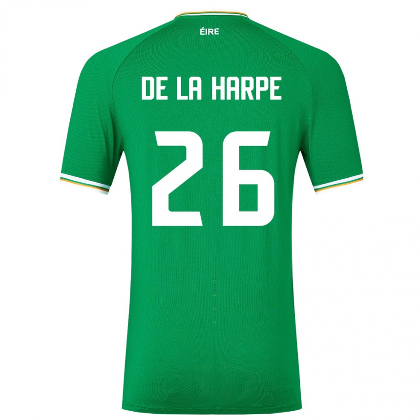 Niño Fútbol Camiseta Irlanda Deborah-Anne De La Harpe #26 Verde 1ª Equipación 24-26 Argentina