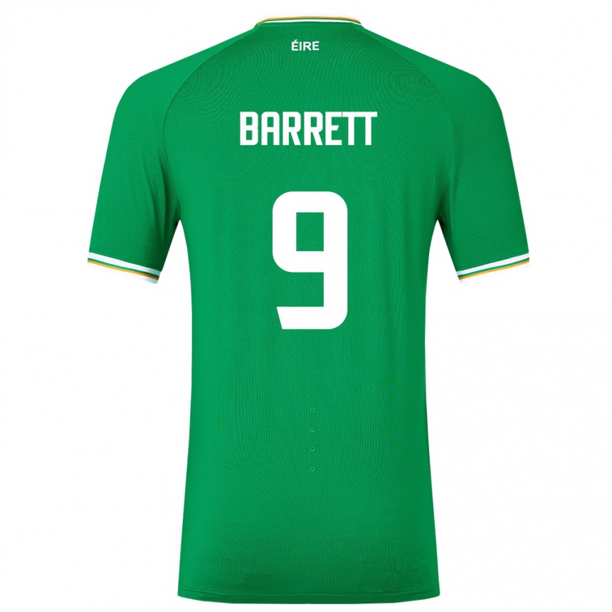 Niño Fútbol Camiseta Irlanda Amber Barrett #9 Verde 1ª Equipación 24-26 Argentina