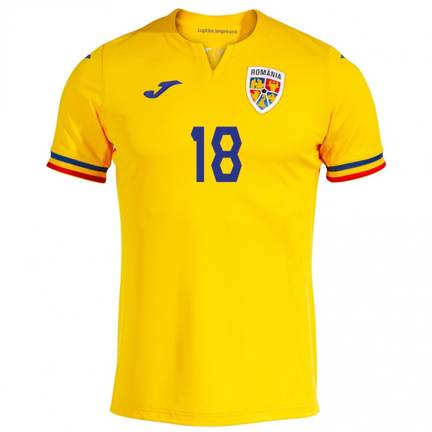 Niño Fútbol Camiseta Rumania Szabolcs Szilágyi #18 Amarillo 1ª Equipación 24-26 Argentina