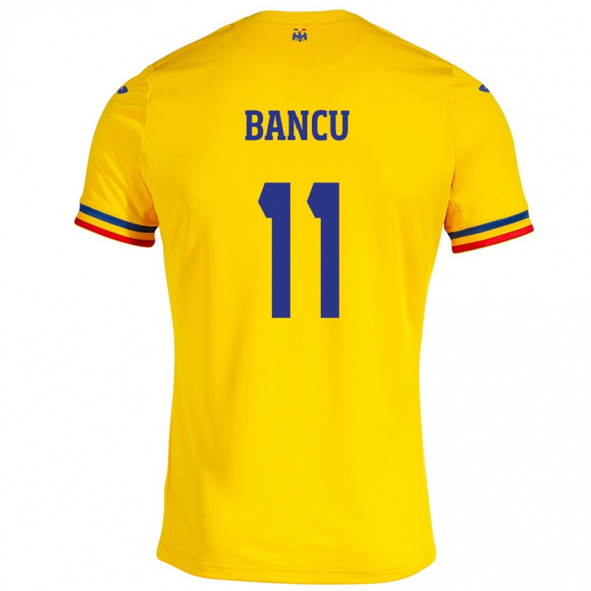 Niño Fútbol Camiseta Rumania Nicuşor Bancu #11 Amarillo 1ª Equipación 24-26 Argentina