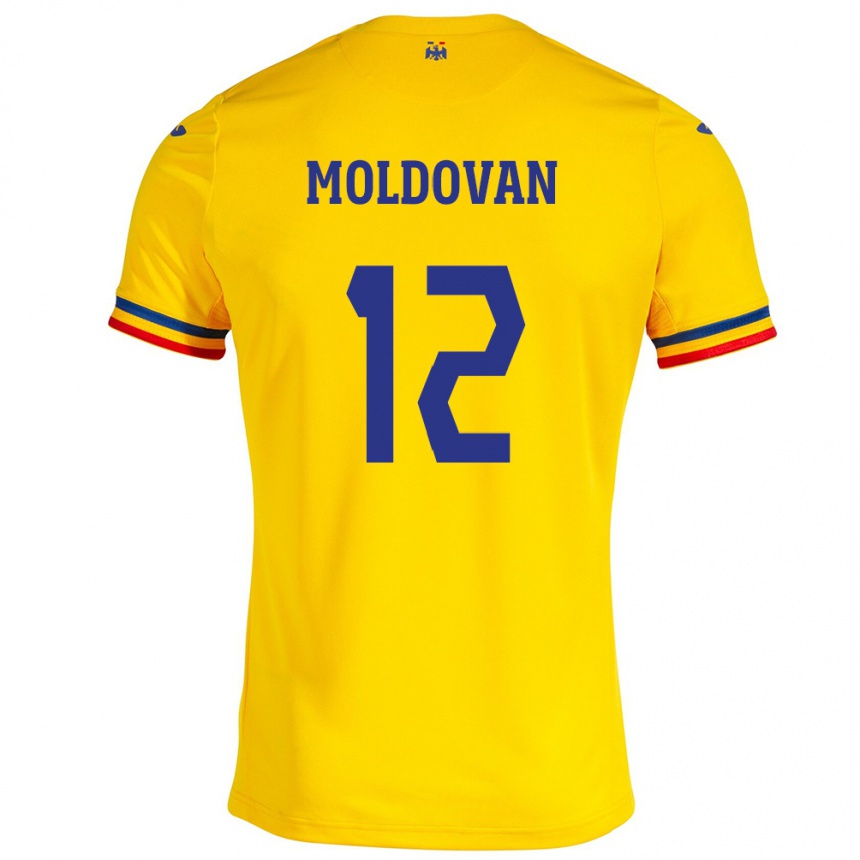 Niño Fútbol Camiseta Rumania Horaţiu Moldovan #12 Amarillo 1ª Equipación 24-26 Argentina