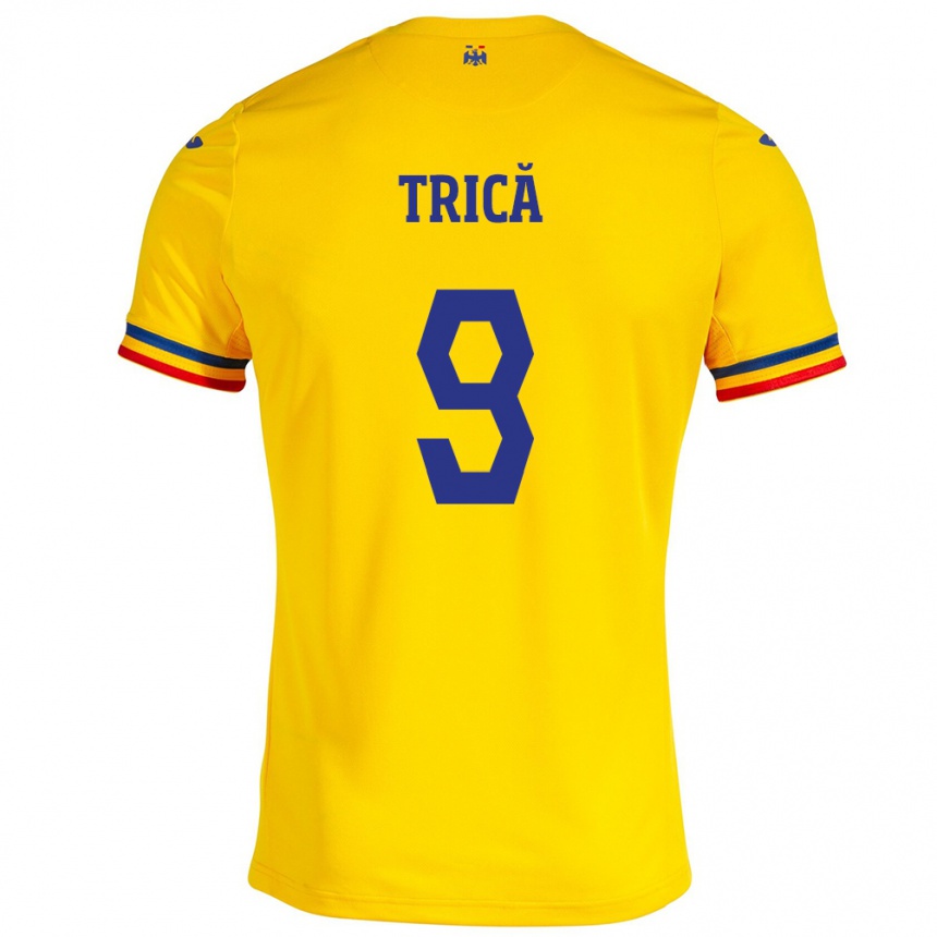 Niño Fútbol Camiseta Rumania Atanas Trică #9 Amarillo 1ª Equipación 24-26 Argentina