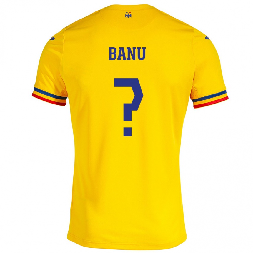 Niño Fútbol Camiseta Rumania Luca Banu #0 Amarillo 1ª Equipación 24-26 Argentina