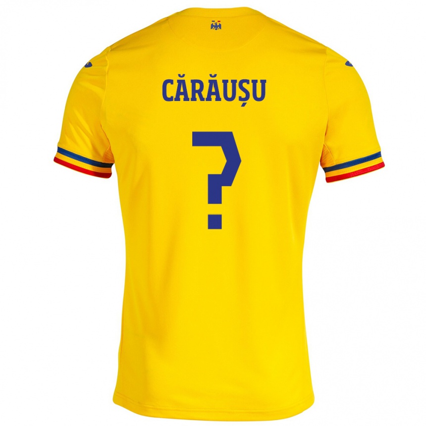 Niño Fútbol Camiseta Rumania Codrin Cărăușu #0 Amarillo 1ª Equipación 24-26 Argentina