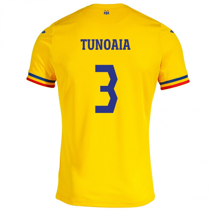 Niño Fútbol Camiseta Rumania Alexandra Tunoaia #3 Amarillo 1ª Equipación 24-26 Argentina