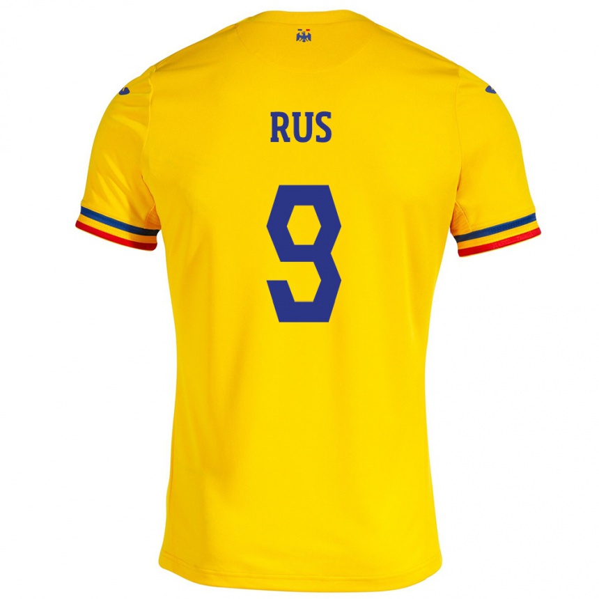 Niño Fútbol Camiseta Rumania Laura Rus #9 Amarillo 1ª Equipación 24-26 Argentina