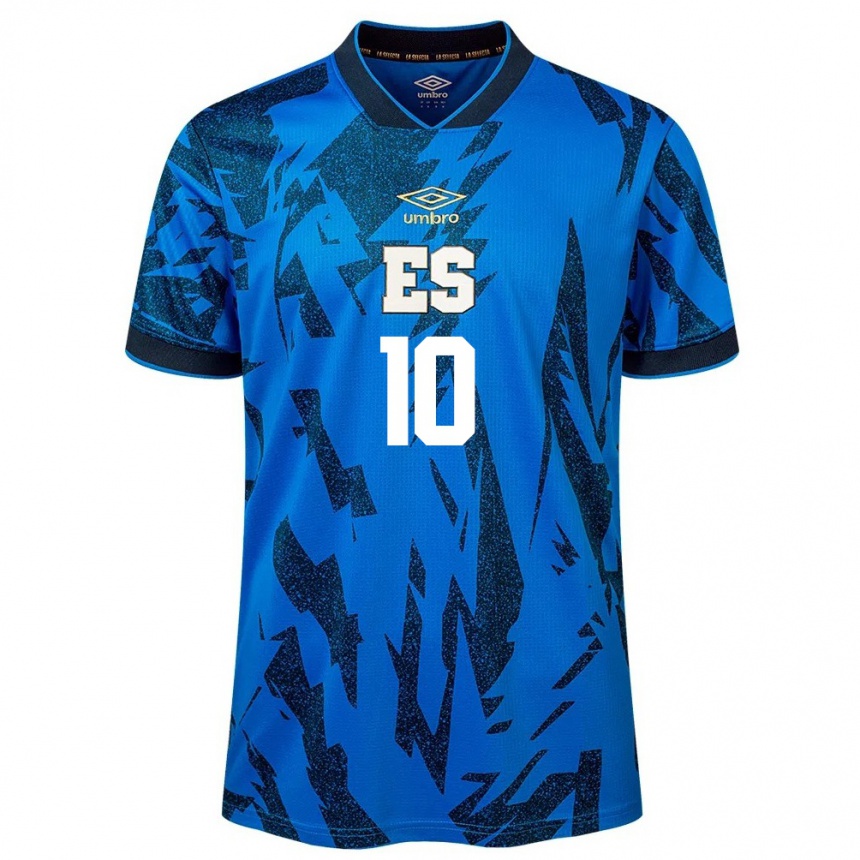 Niño Fútbol Camiseta El Salvador Cristopher Arias #10 Azul 1ª Equipación 24-26 Argentina