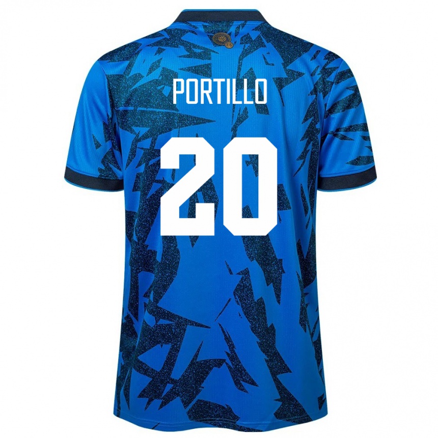 Niño Fútbol Camiseta El Salvador Isaac Portillo #20 Azul 1ª Equipación 24-26 Argentina