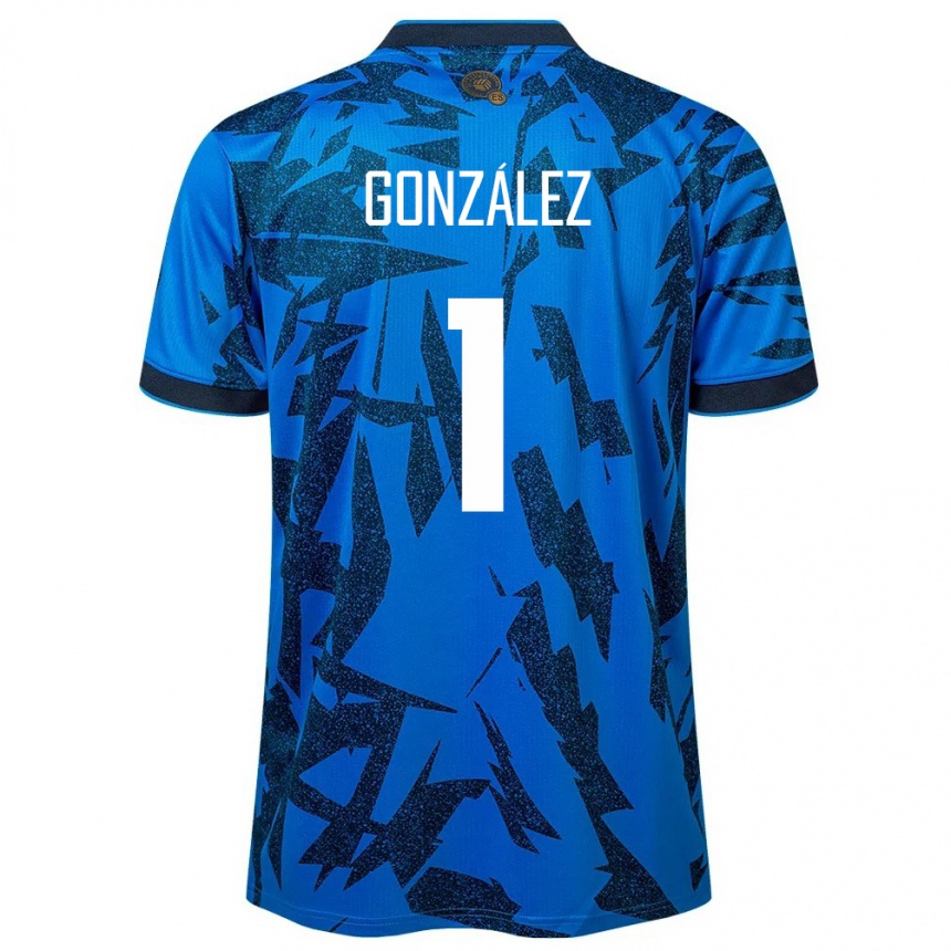 Niño Fútbol Camiseta El Salvador Mario González #1 Azul 1ª Equipación 24-26 Argentina