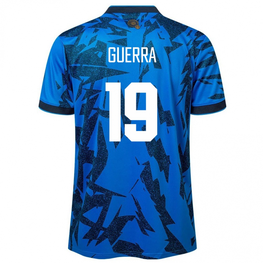 Niño Fútbol Camiseta El Salvador Steven Guerra #19 Azul 1ª Equipación 24-26 Argentina