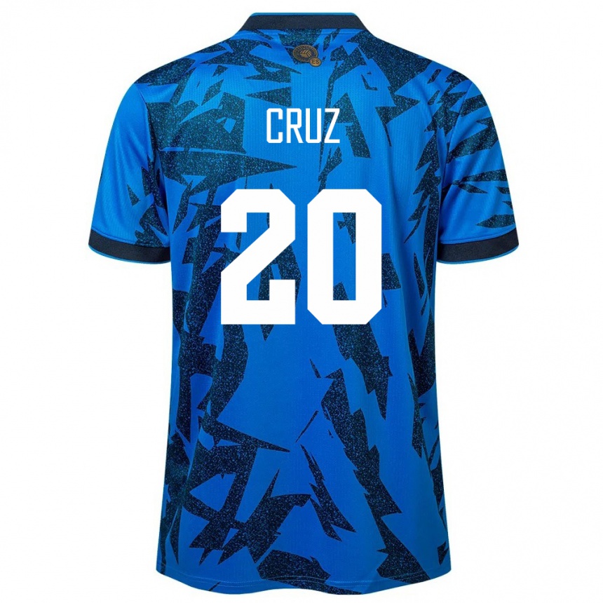 Niño Fútbol Camiseta El Salvador Jorge Cruz #20 Azul 1ª Equipación 24-26 Argentina