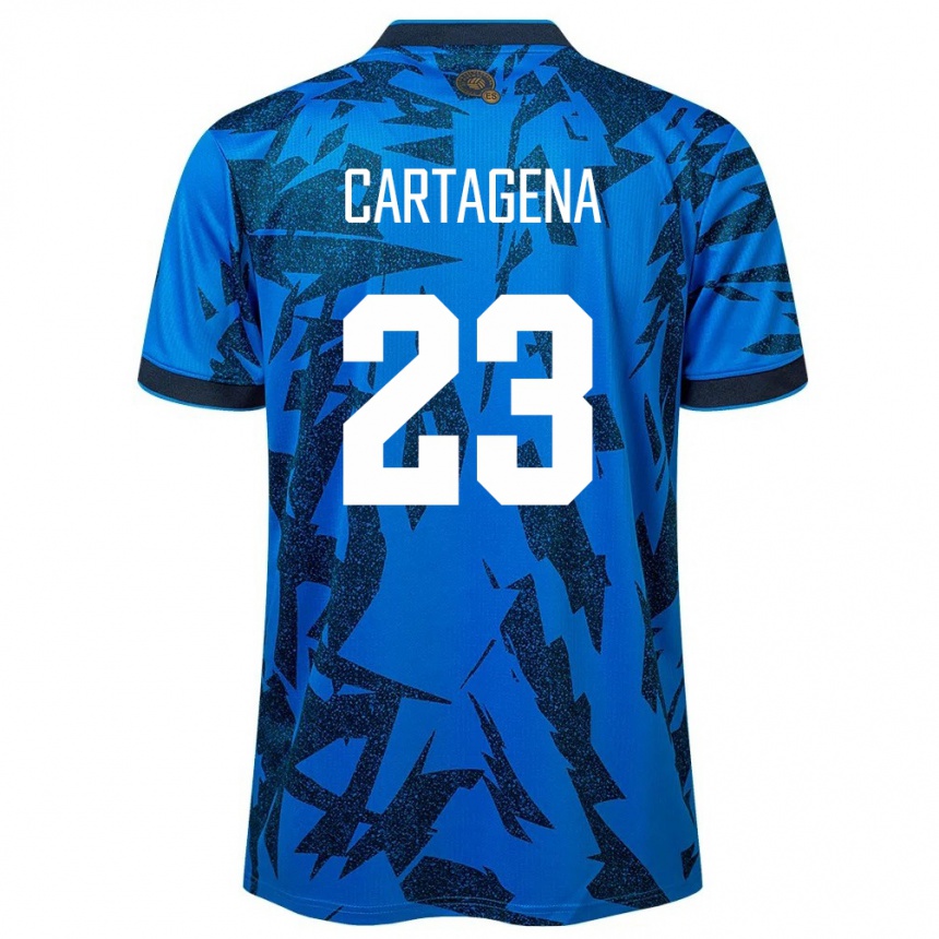 Niño Fútbol Camiseta El Salvador Melvin Cartagena #23 Azul 1ª Equipación 24-26 Argentina