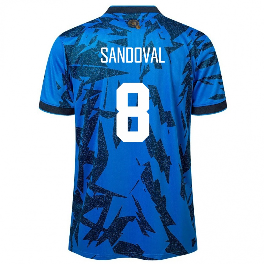 Niño Fútbol Camiseta El Salvador Emerson Sandoval #8 Azul 1ª Equipación 24-26 Argentina