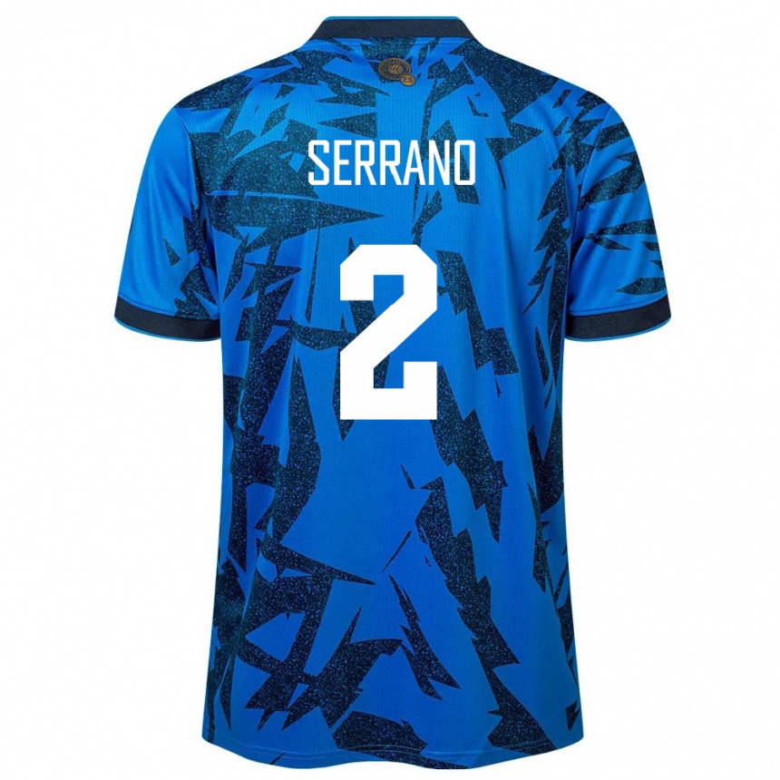 Niño Fútbol Camiseta El Salvador Alejandro Serrano #2 Azul 1ª Equipación 24-26 Argentina