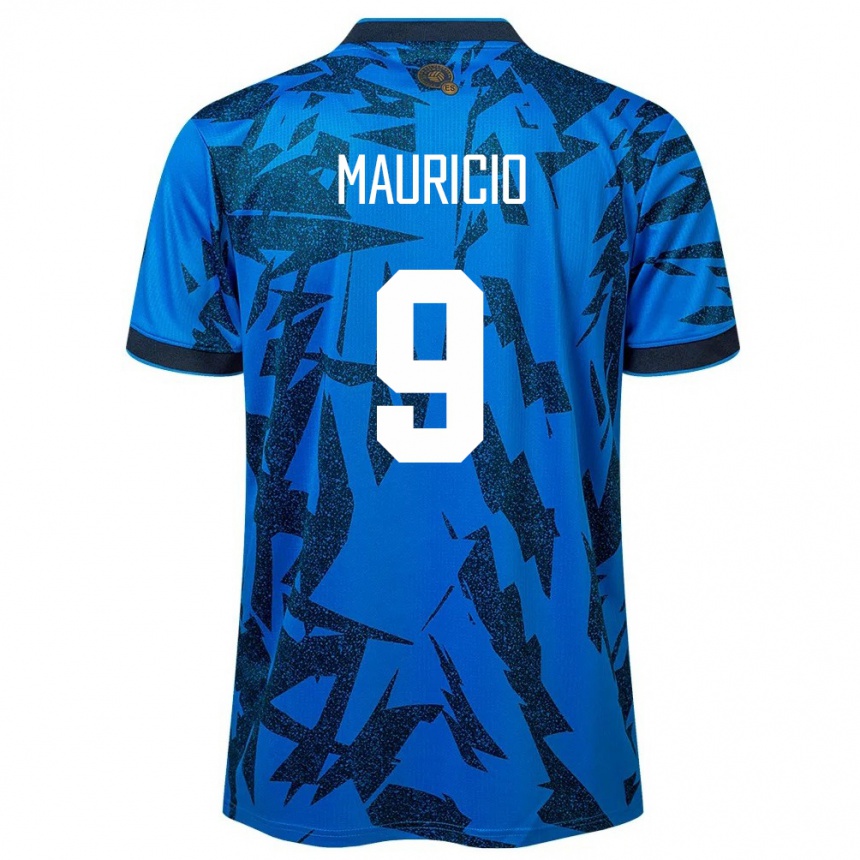 Niño Fútbol Camiseta El Salvador Emerson Mauricio #9 Azul 1ª Equipación 24-26 Argentina