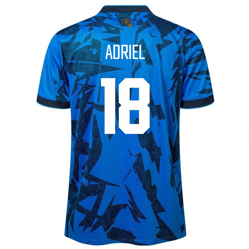 Niño Fútbol Camiseta El Salvador Adriel Martínez #18 Azul 1ª Equipación 24-26 Argentina