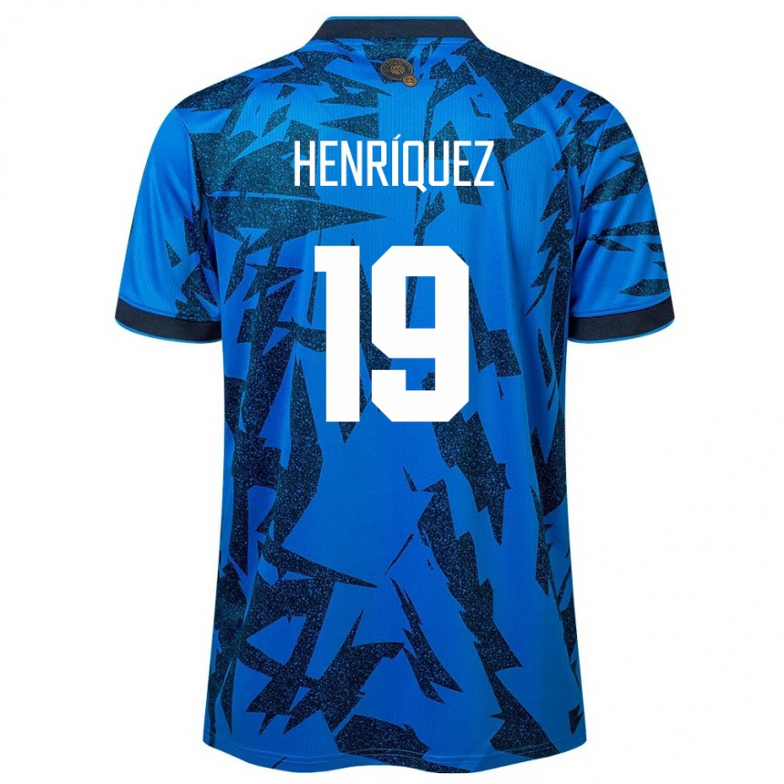 Niño Fútbol Camiseta El Salvador Alejandro Henríquez #19 Azul 1ª Equipación 24-26 Argentina