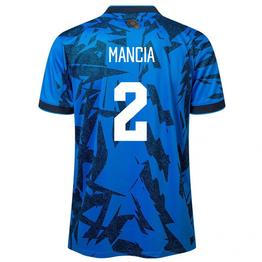 Niño Fútbol Camiseta El Salvador Steven Mancia #2 Azul 1ª Equipación 24-26 Argentina