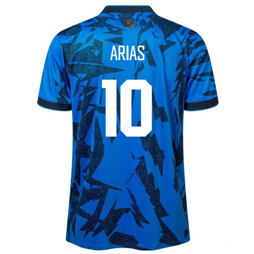 Niño Fútbol Camiseta El Salvador Cristopher Arias #10 Azul 1ª Equipación 24-26 Argentina