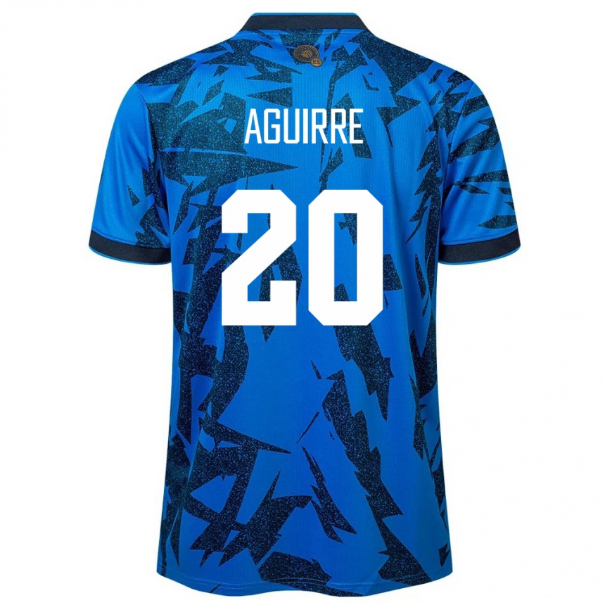 Niño Fútbol Camiseta El Salvador Jonathan Aguirre #20 Azul 1ª Equipación 24-26 Argentina