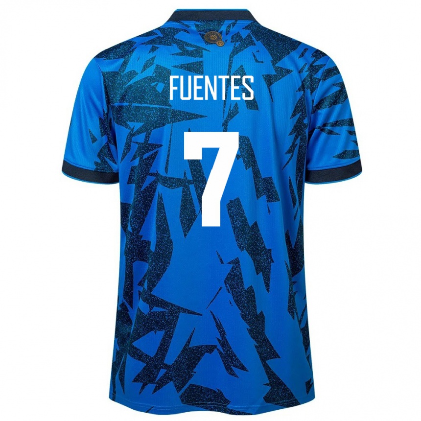 Niño Fútbol Camiseta El Salvador Danielle Fuentes #7 Azul 1ª Equipación 24-26 Argentina