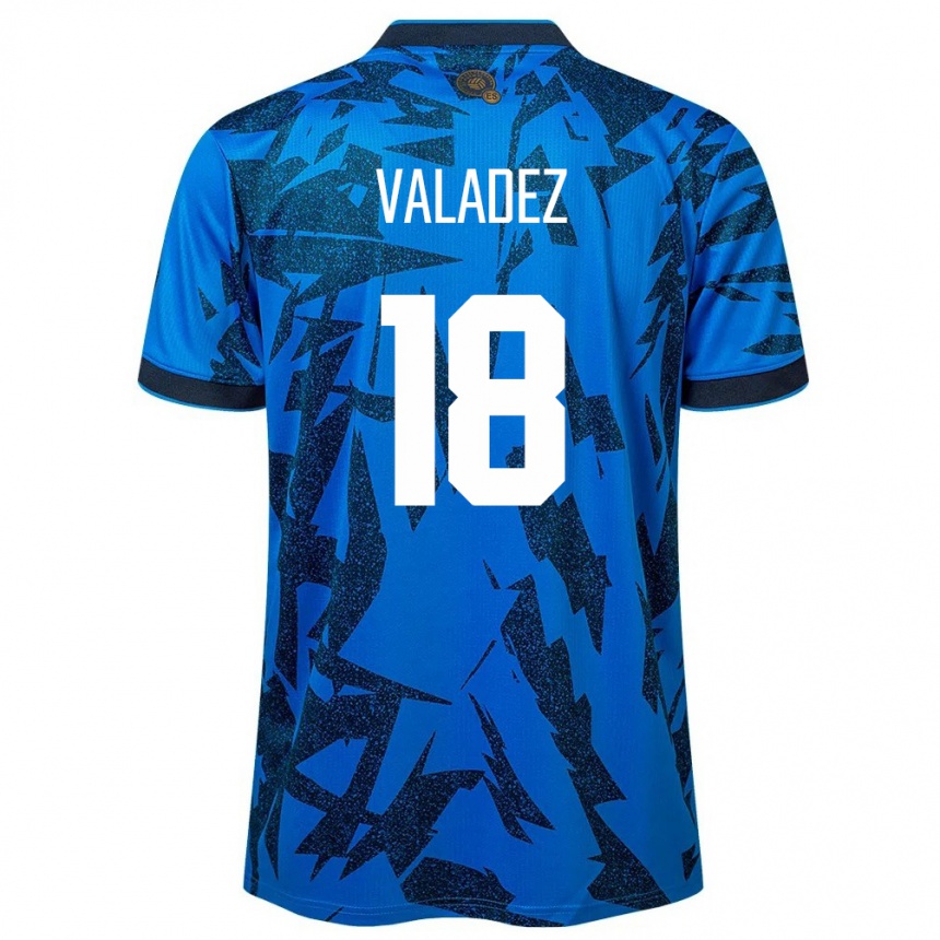 Niño Fútbol Camiseta El Salvador Samantha Valadez #18 Azul 1ª Equipación 24-26 Argentina