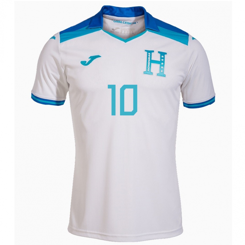 Niño Fútbol Camiseta Honduras Antony García #10 Blanco 1ª Equipación 24-26 Argentina