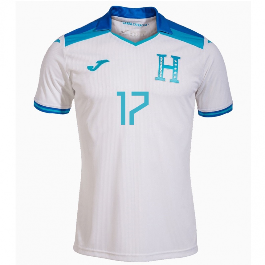 Niño Fútbol Camiseta Honduras Axel Maldonado #17 Blanco 1ª Equipación 24-26 Argentina