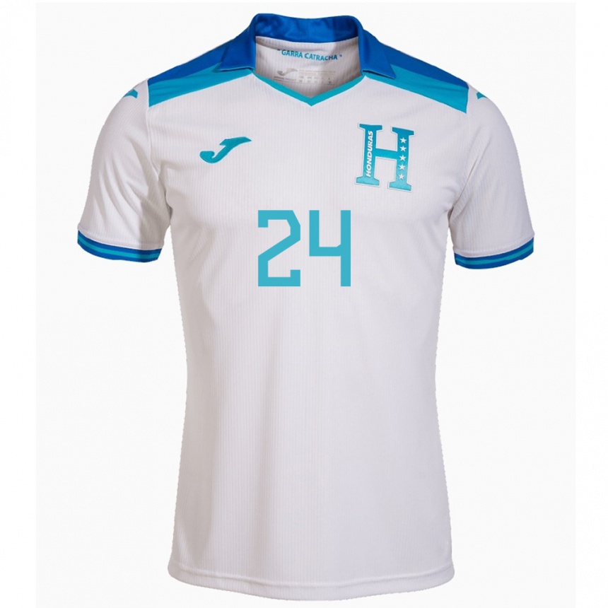 Niño Fútbol Camiseta Honduras Daniel Carter #24 Blanco 1ª Equipación 24-26 Argentina