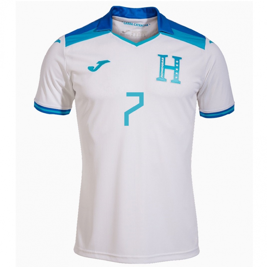 Niño Fútbol Camiseta Honduras Nixon Cruz #7 Blanco 1ª Equipación 24-26 Argentina