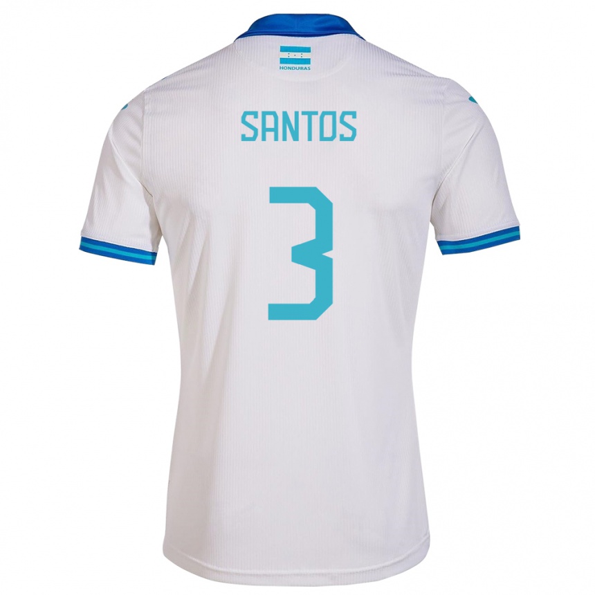 Niño Fútbol Camiseta Honduras Marcelo Santos #3 Blanco 1ª Equipación 24-26 Argentina