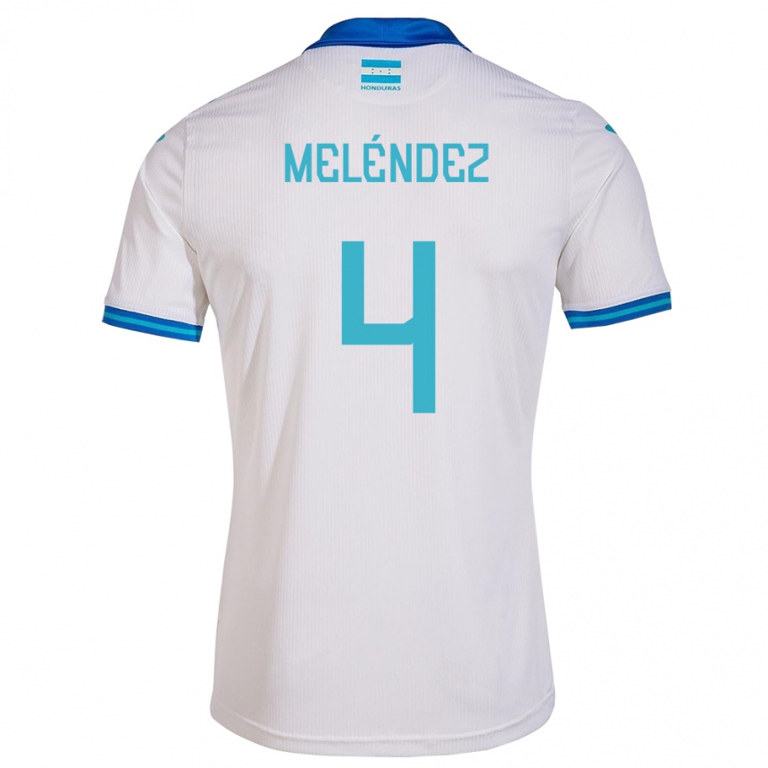 Niño Fútbol Camiseta Honduras Carlos Meléndez #4 Blanco 1ª Equipación 24-26 Argentina