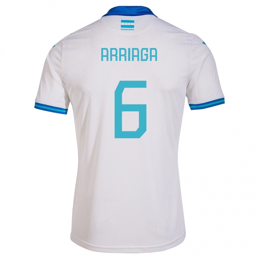 Niño Fútbol Camiseta Honduras Javier Arriaga #6 Blanco 1ª Equipación 24-26 Argentina